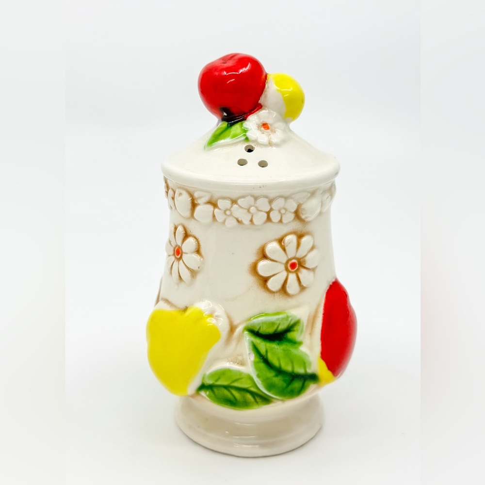 Vintage Fred Roberts Co Fruit & Daisy Salt Shaker Made in Japan Ceramic